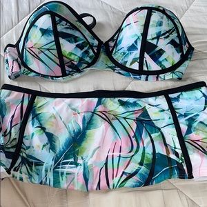 swimsuits for all- floral high waisted bikini